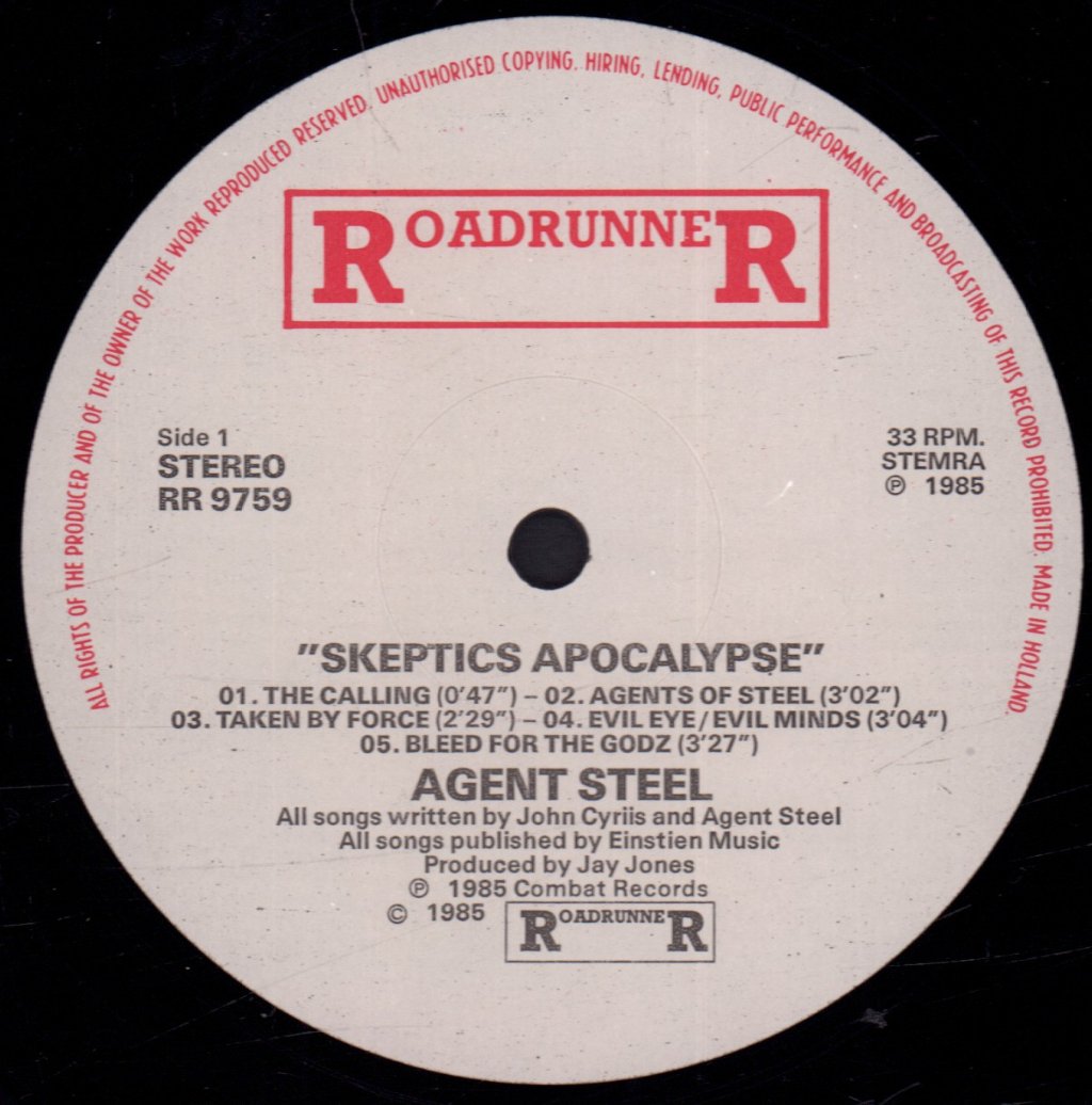 Agent Steel - Skeptics Apocalypse - Lp