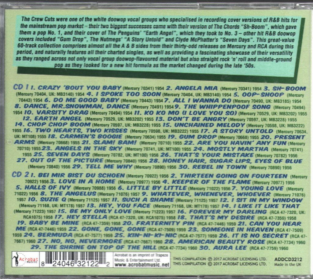 Crew Cuts - Singles Collection 1959-60 - Double Cd