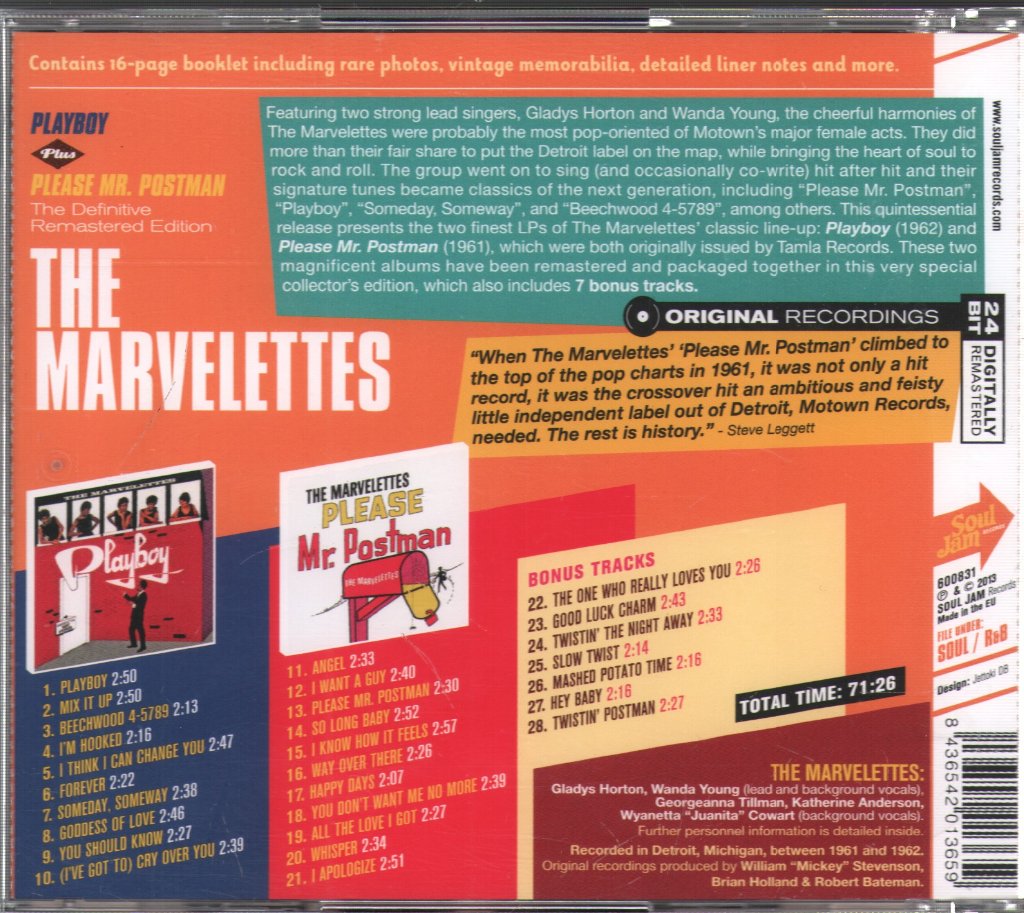 Marvelettes - Playboy Plus Please Mr. Postman - Cd