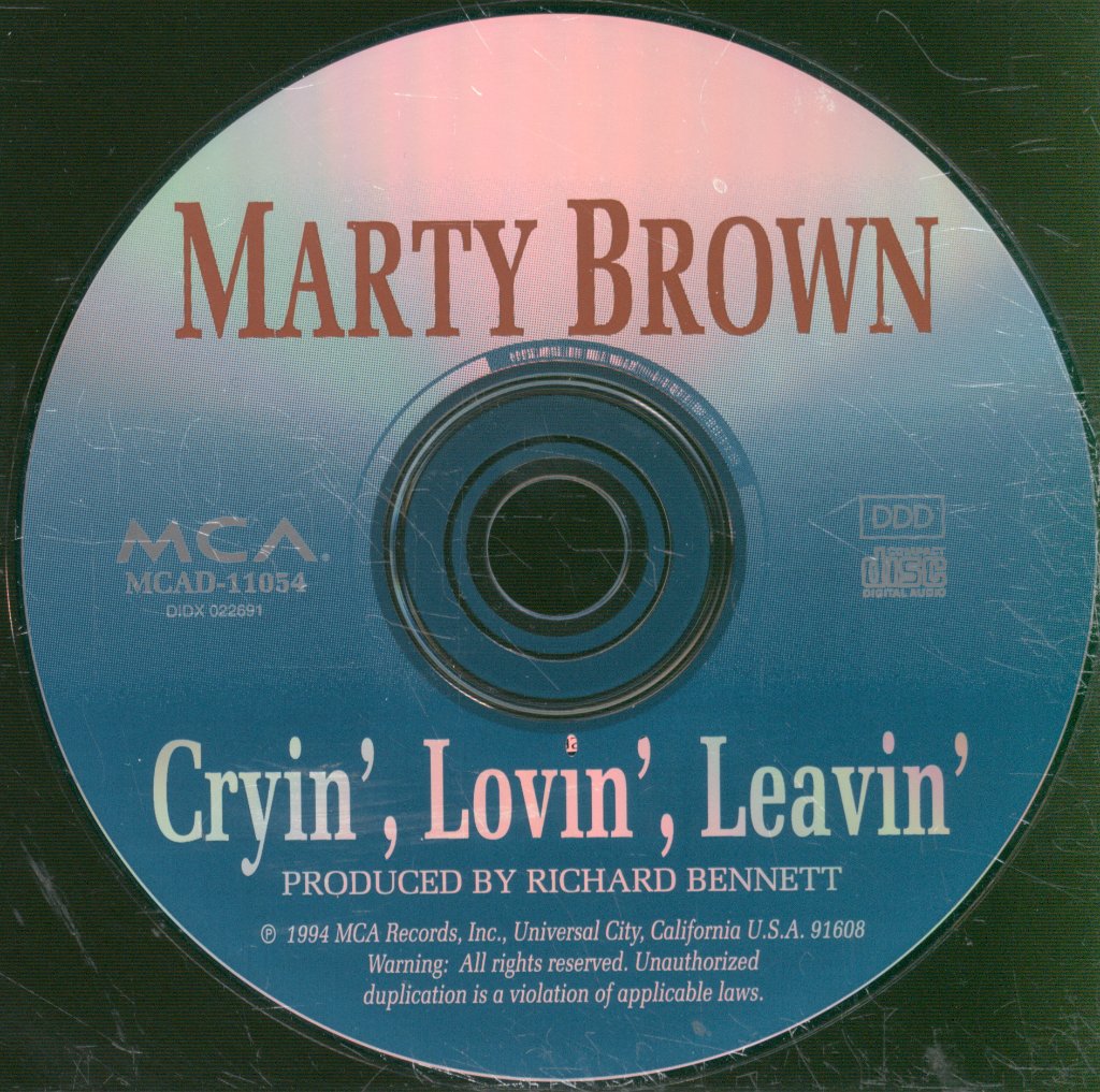 Marty Brown - Cryin', Lovin', Leavin' - Cd