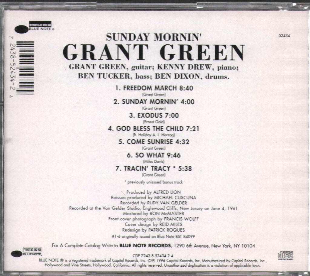 Grant Green - Sunday Mornin' - Cd