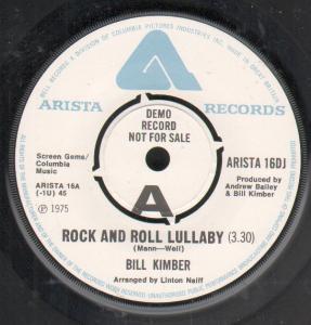 Bill Kimber - Rock And Roll Lullaby - 7 Inch