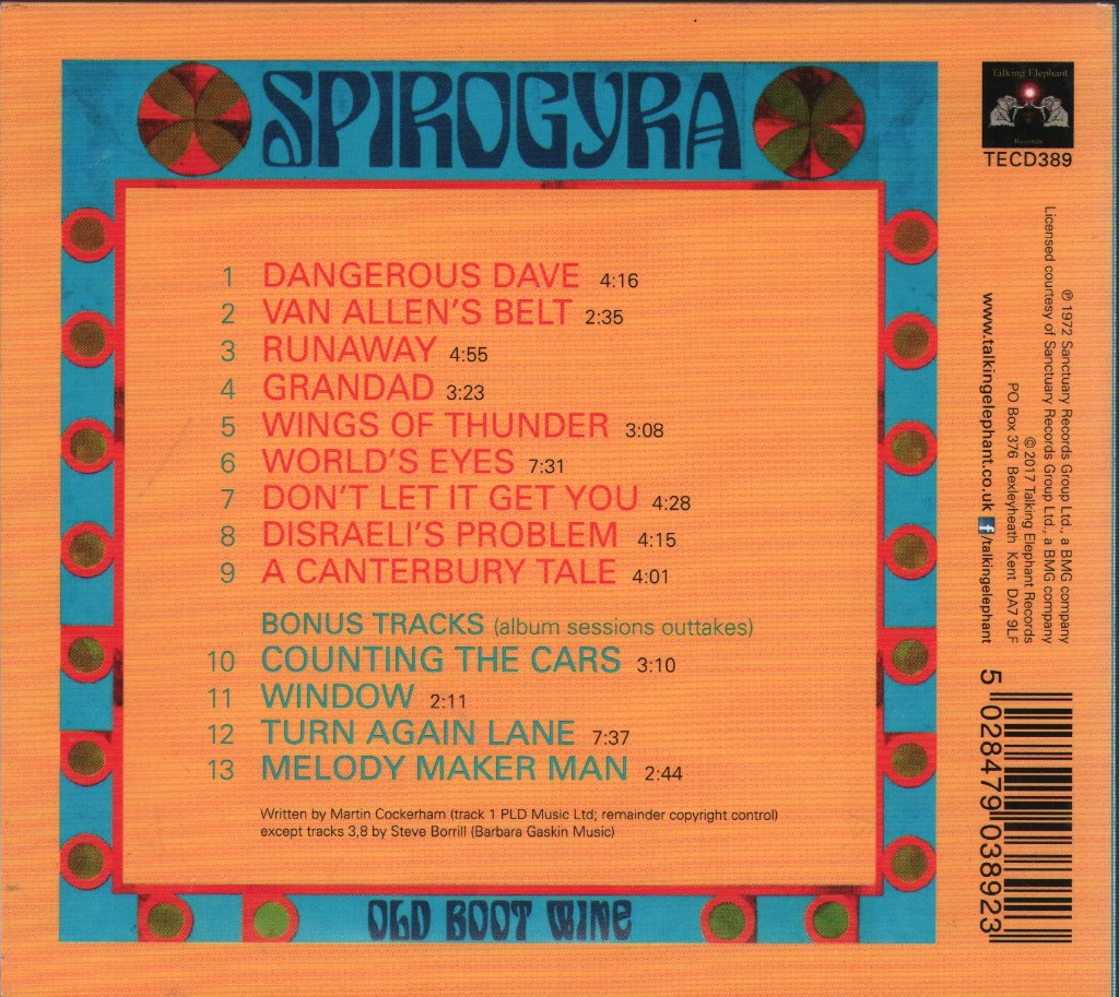 Spirogyra - Old Boot Wine - Cd