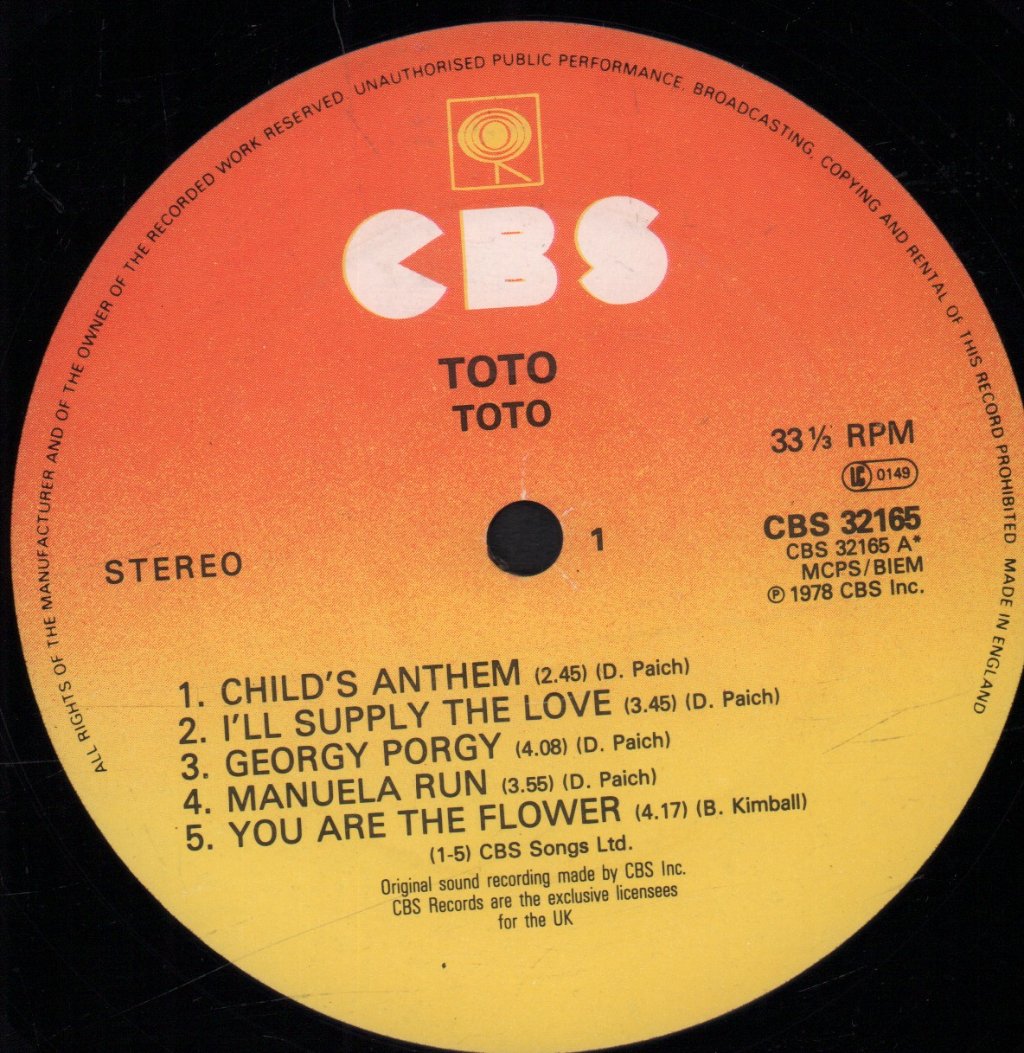 Toto - Toto - Lp