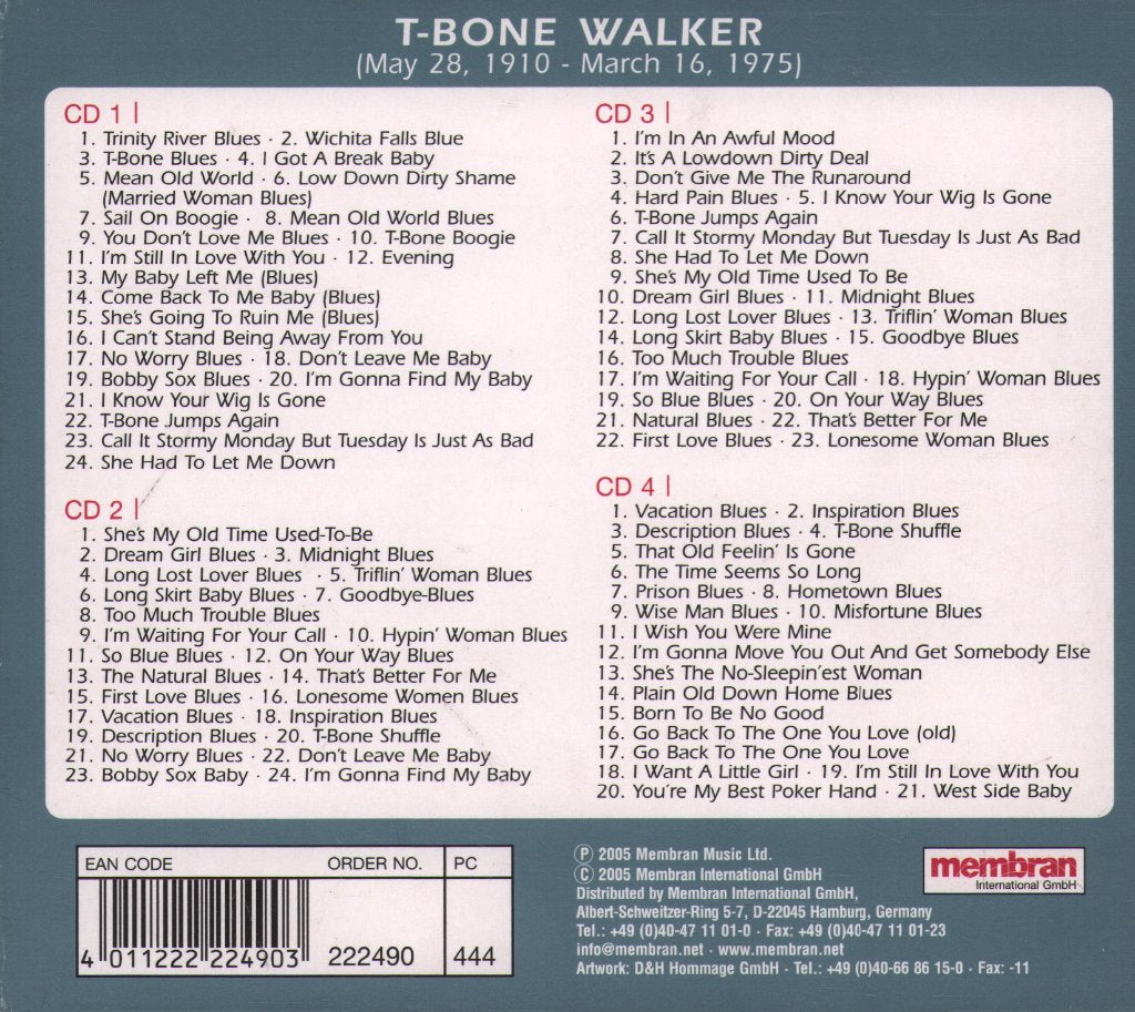 T-Bone Walker - Goodbye Blues - Cd Set