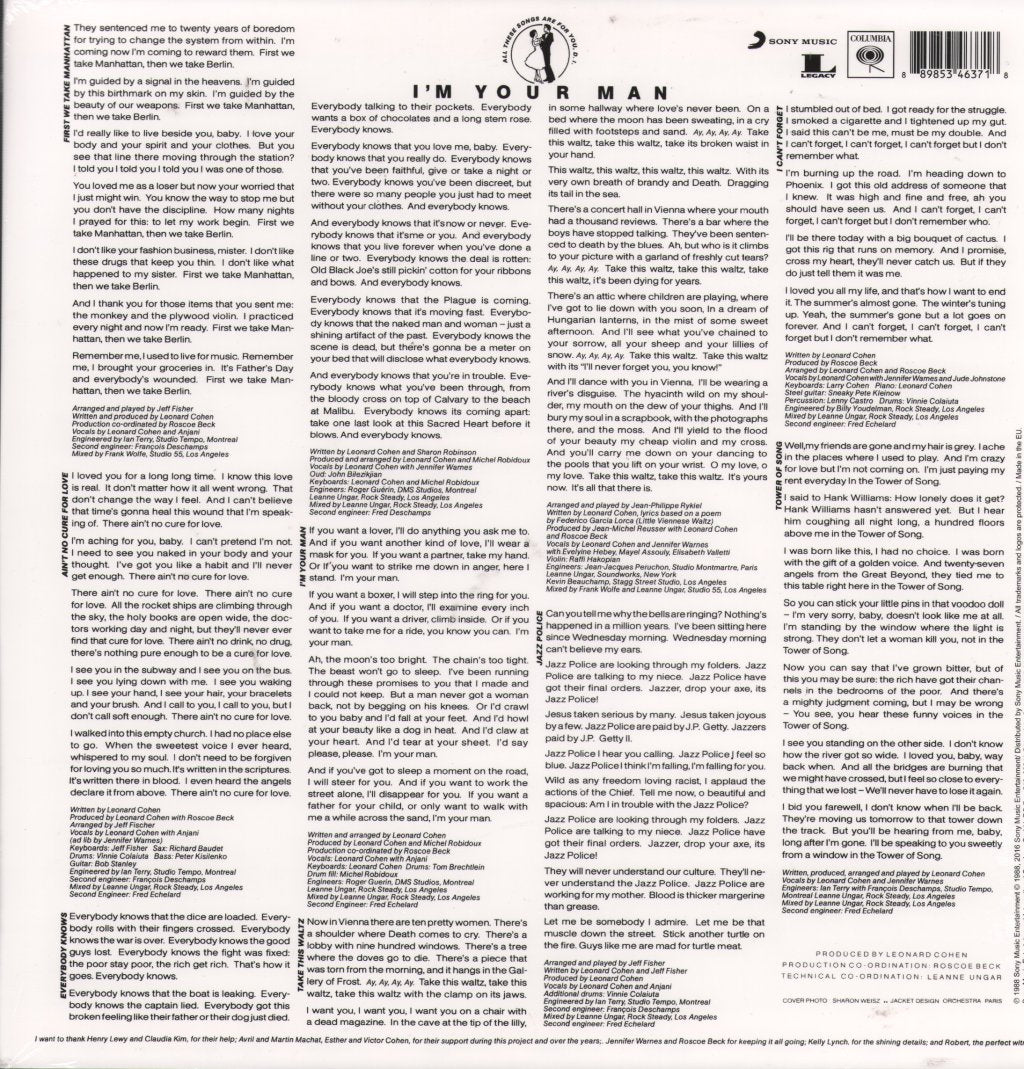 Leonard Cohen - I'm Your Man - Lp