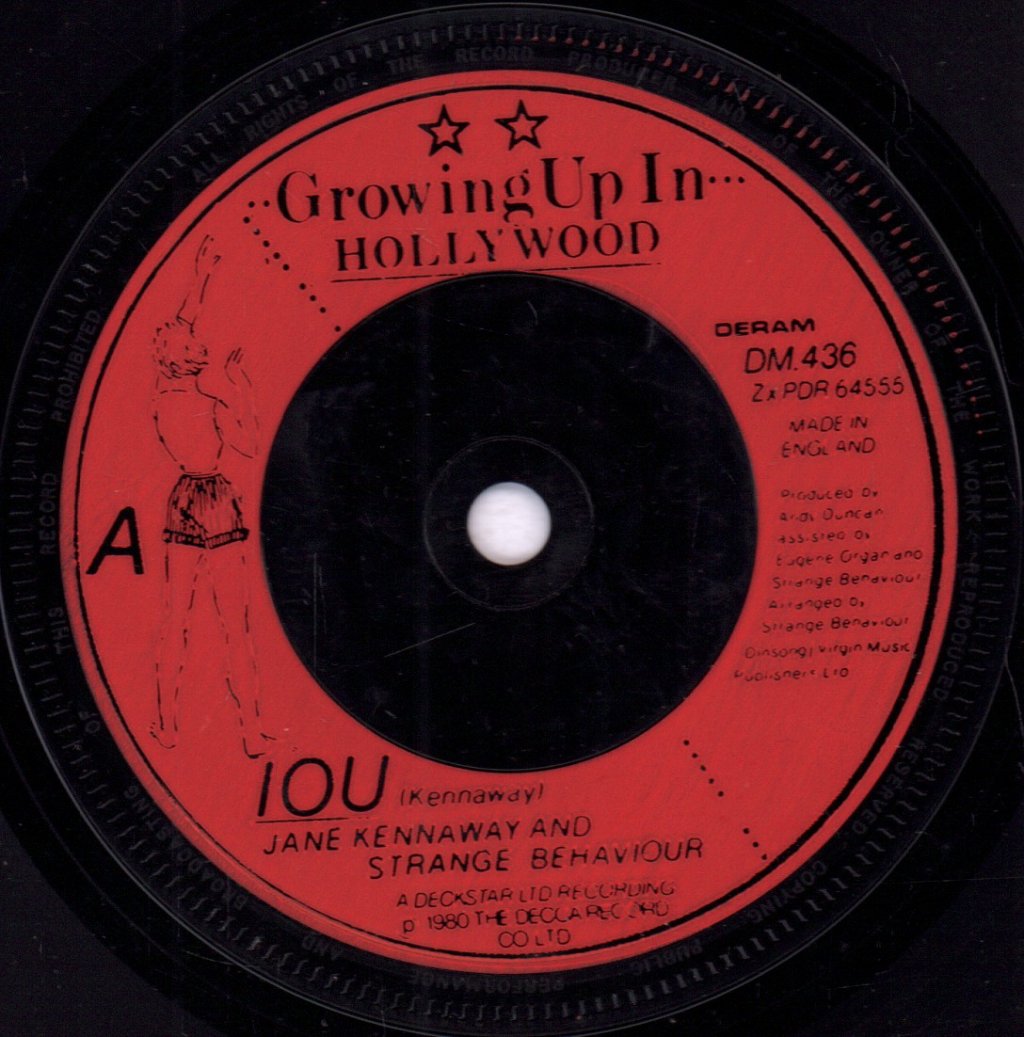 Jane Kennaway And Strange Behaviour - Iou - 7 Inch