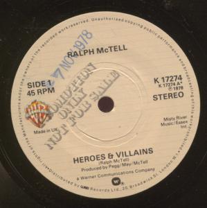 Ralph McTell - Heroes And Villains - 7 Inch
