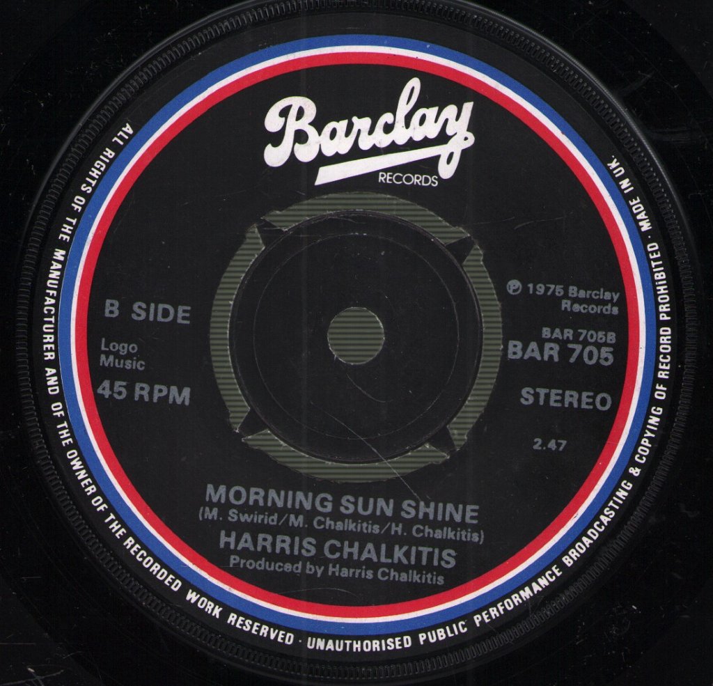 Harris Chalkitis - Right On Moving - 7 Inch
