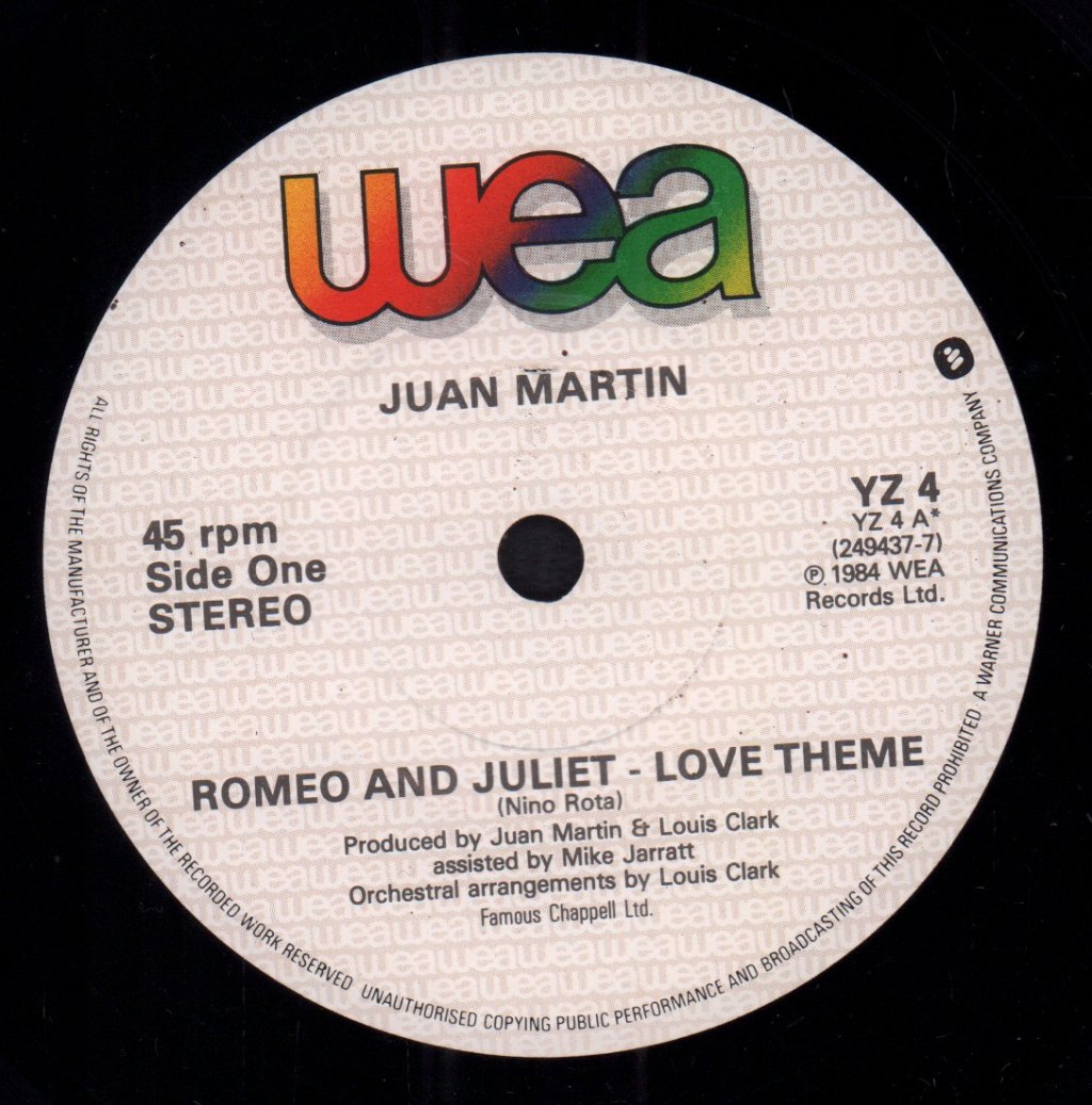 Juan Martin - Romeo And Juliet - 7 Inch