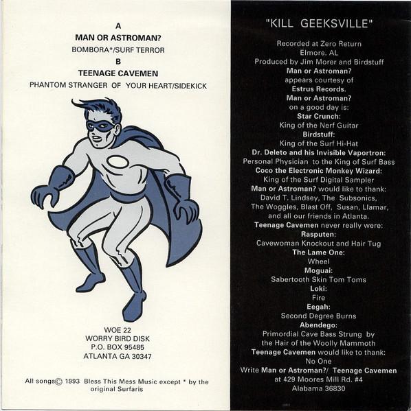 Man Or Astroman Meet Teenage Caveman - Kill Geeksville - 7 Inch