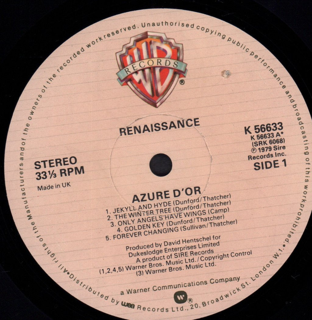 Renaissance (Rock/Prog Group) - Azure D'or - Lp