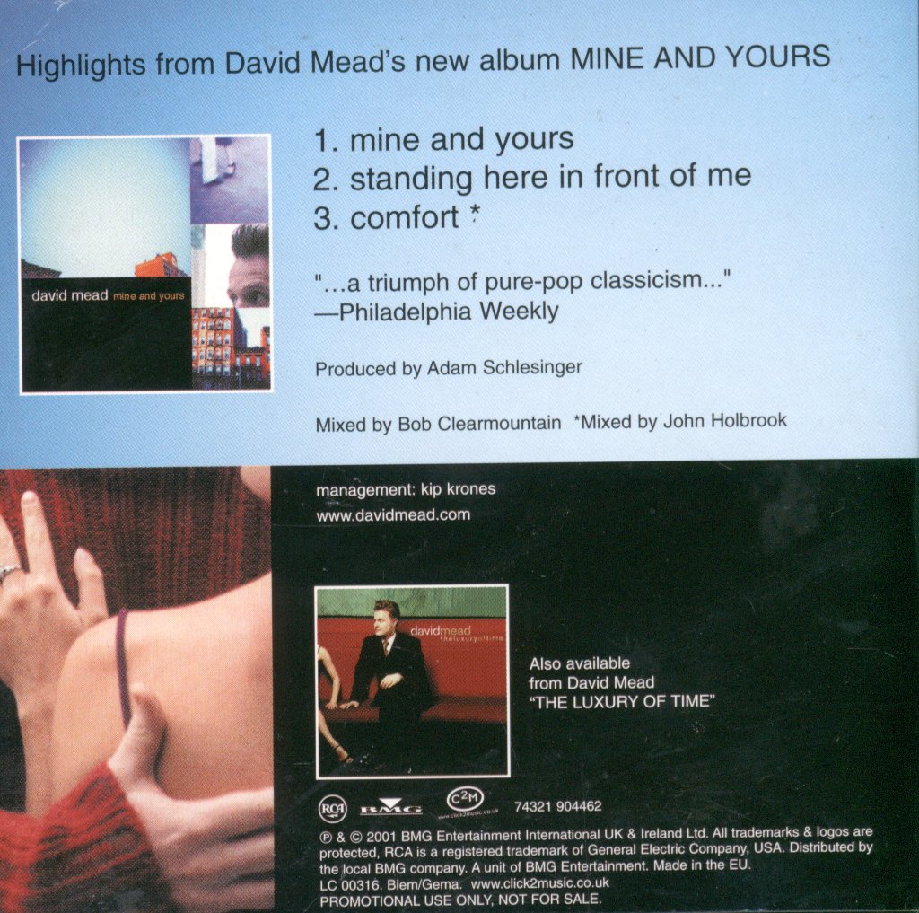 David Mead - Mine And Yours - Cd