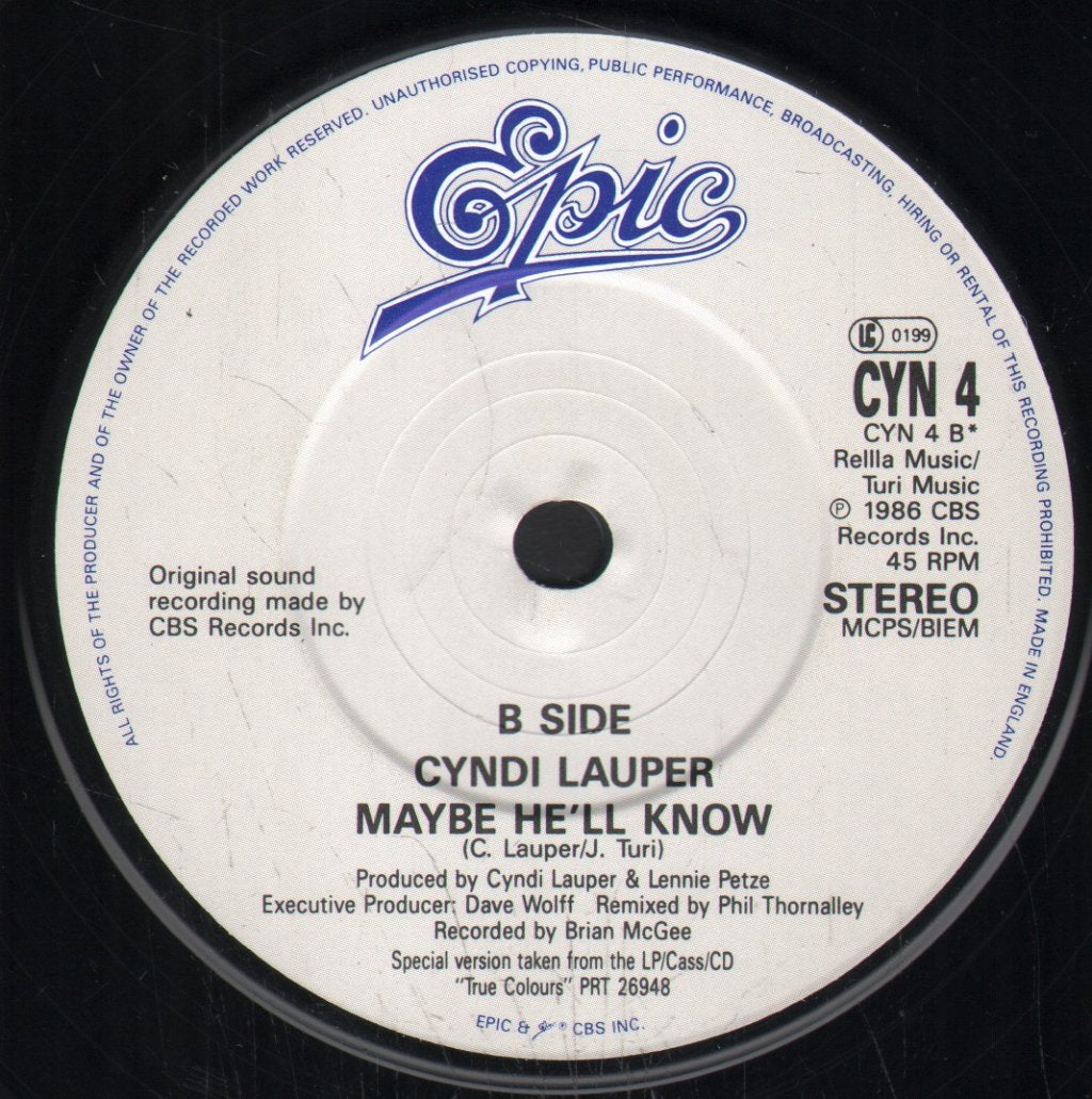 Cyndi Lauper - I Drove All Night - 7 Inch