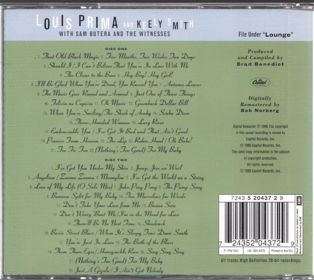 Louis Prima & Keely Smith - Ultra-Lounge: Wild, Cool & Swingin' - Double Cd
