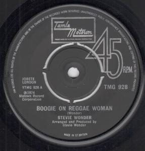 Stevie Wonder - Boogie On Reggae Woman - 7 Inch