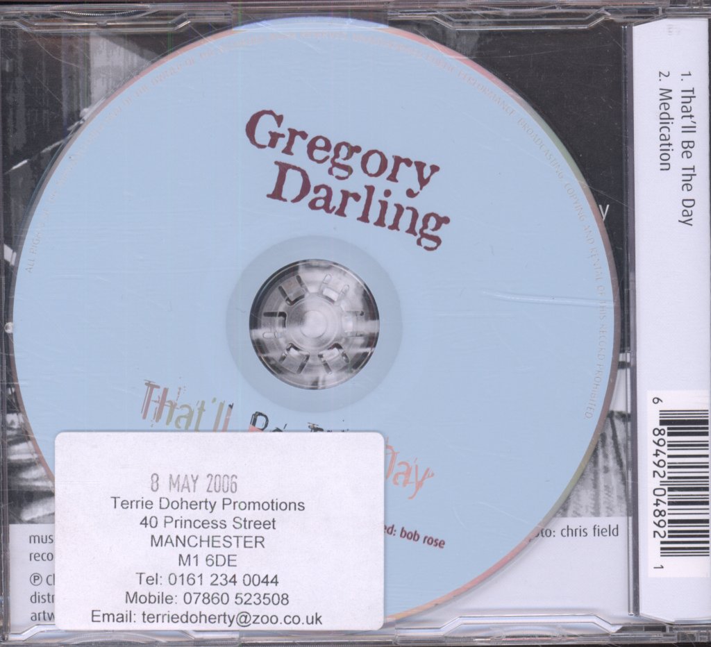 Gregory Darling - That'll Be The Day - Cd