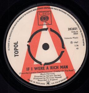 Topol - If I Were A Rich Man - 7 Inch