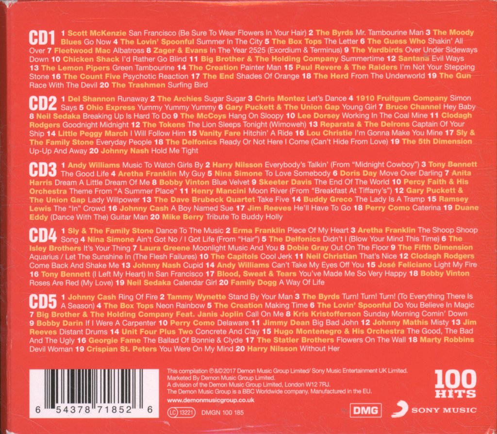 Various Artists - 100 Hits The Best Sixties Album - Cd Set