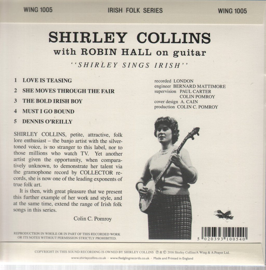 Shirley Collins - Shirley Sings Irish - 7 Inch