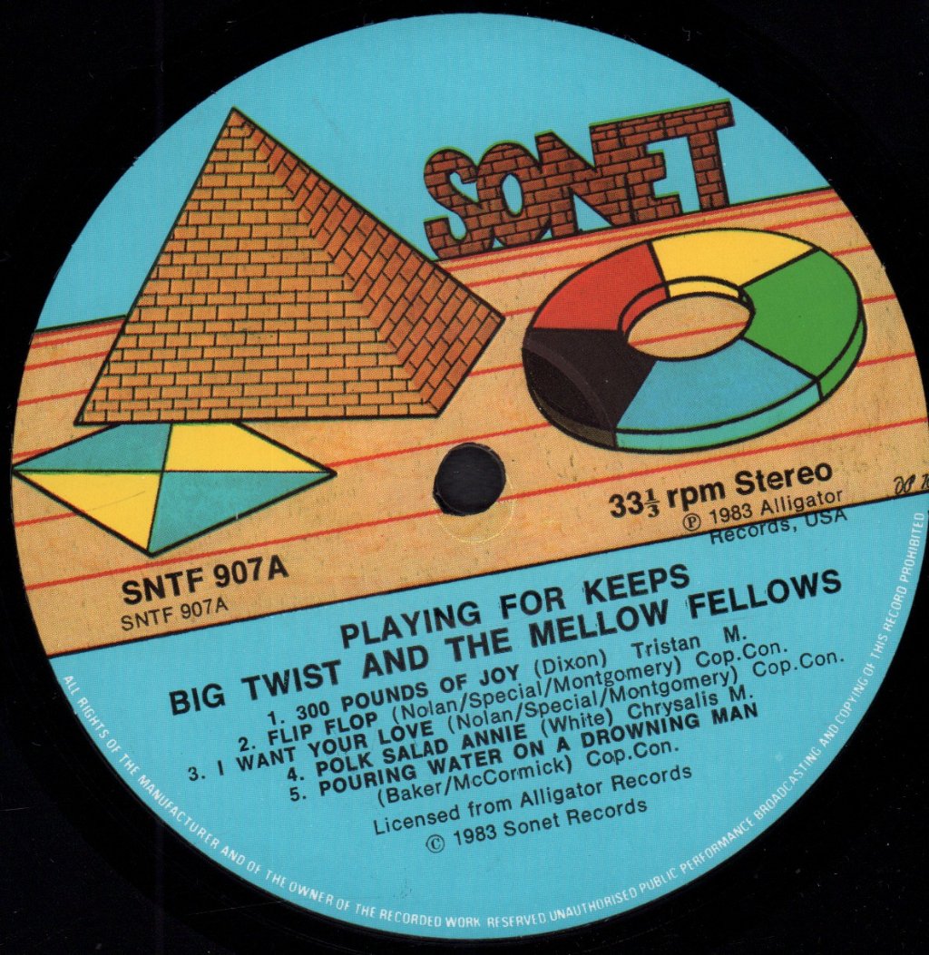 Big Twist And The Mellow Fellows - Playing For Keeps - Lp