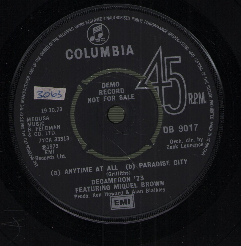 Decameron '73 featuring Miquel Brown - Something To Do With Love - 7 Inch