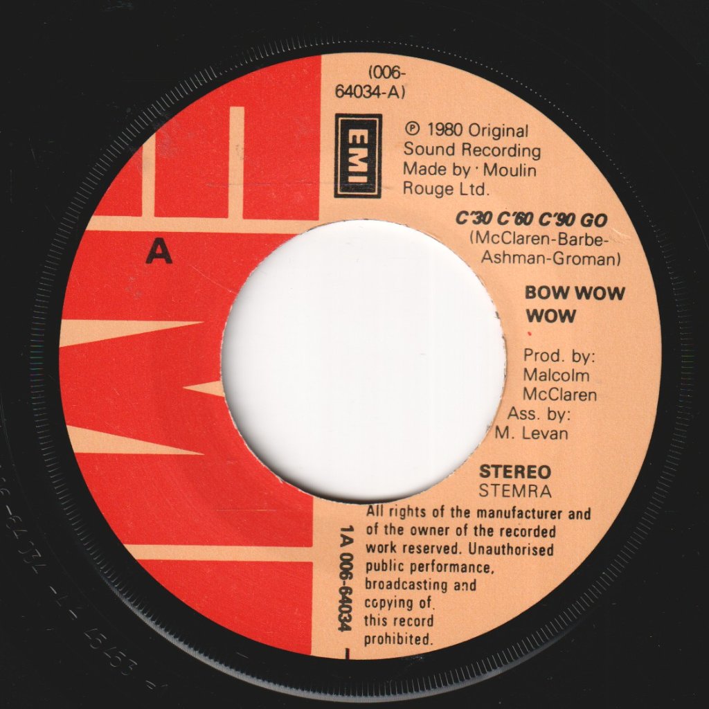 Bow Wow Wow - C30 C60 C90 Go - 7 Inch