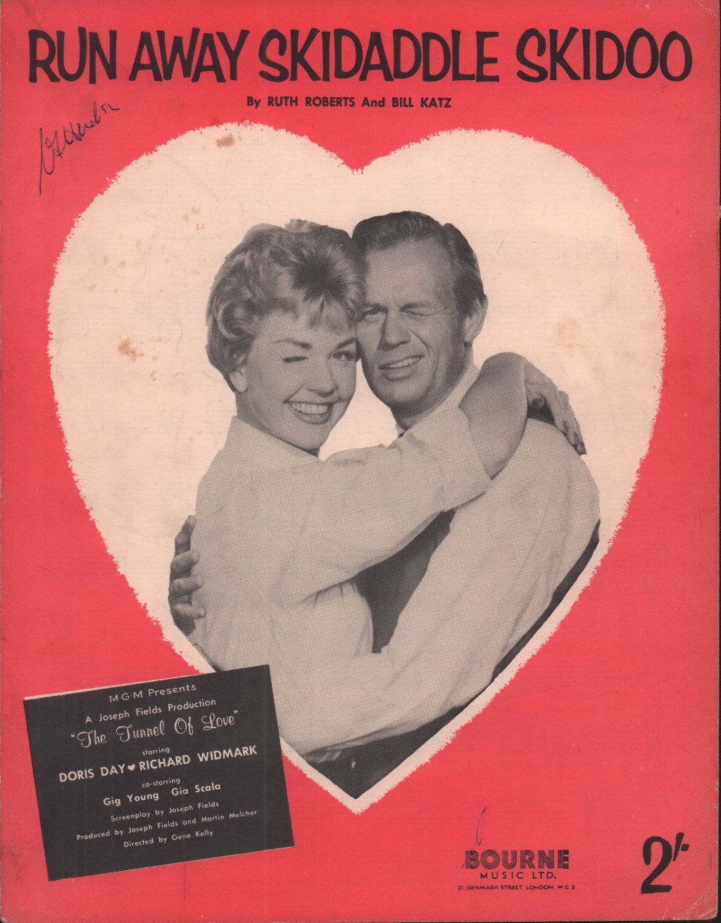 Doris Day - run away skidaddle skidoo - Sheet Music