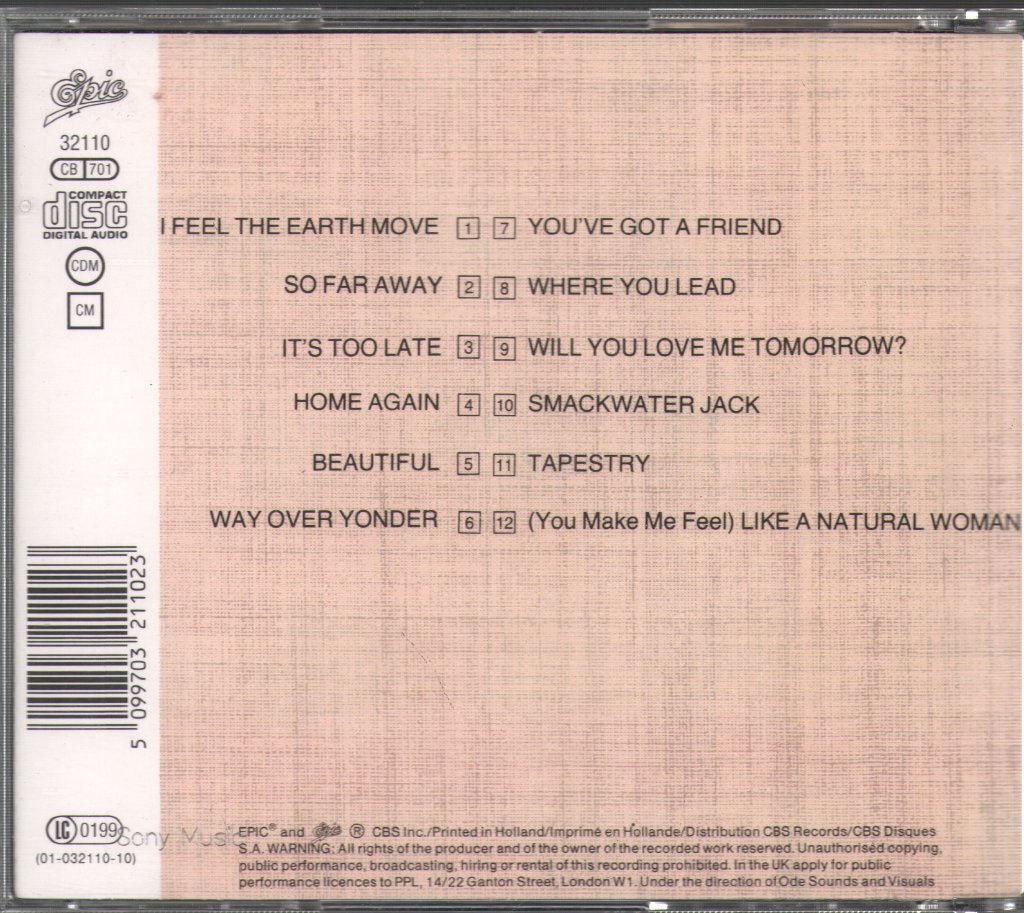 Carole King - Tapestry - Cd