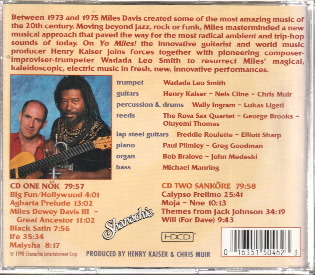 Henry Kaiser And Wadada Leo Smith - Yo Miles! - Double Cd