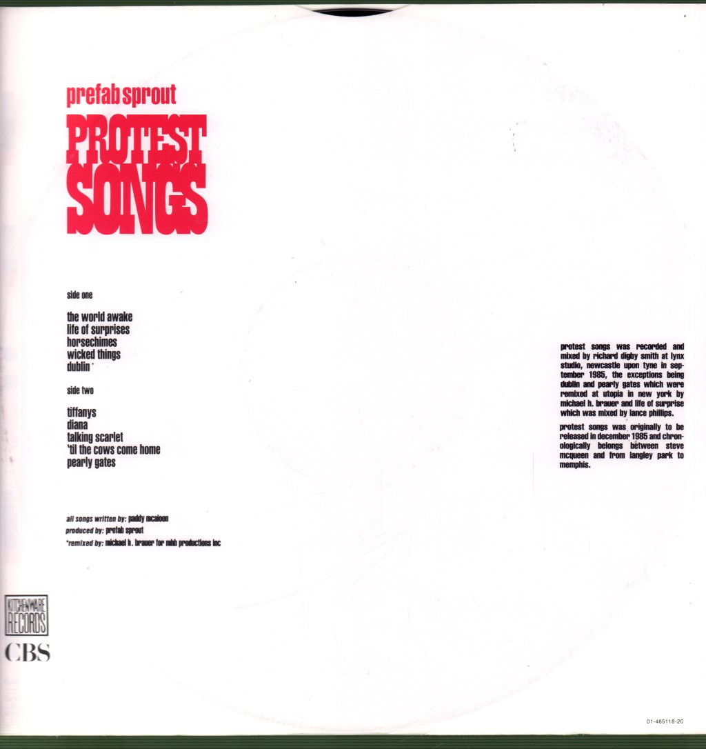 Prefab Sprout - Protest Songs - Lp