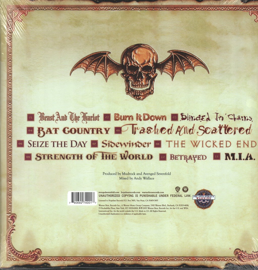 Avenged Sevenfold - City of Evil (20th Anniversary Edition) - Double Lp