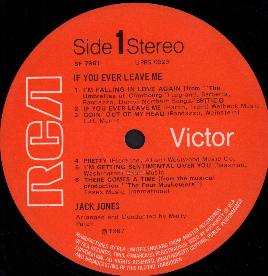 Jack Jones - If You Ever Leave Me - Lp