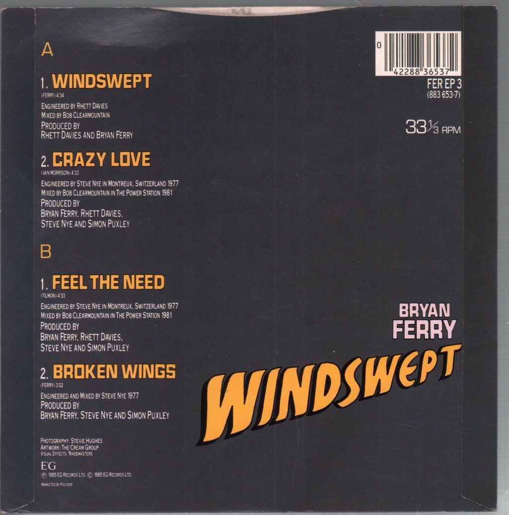 Bryan Ferry - Windswept - 7 Inch