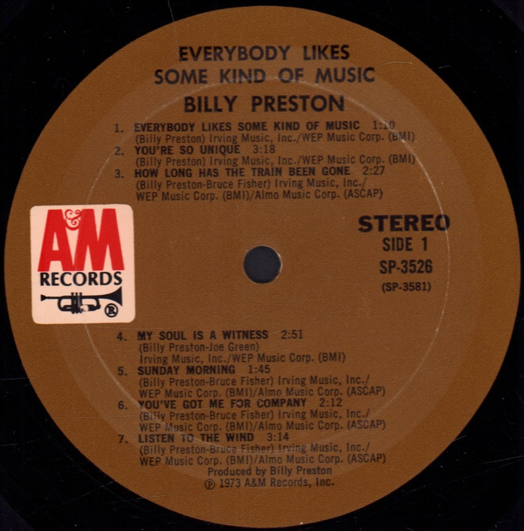 Billy Preston - Everybody Likes Some Kind Of Music - Lp