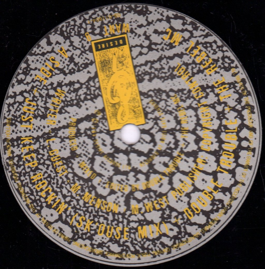 Double Trouble And The Rebel Mc - Just Keep Rockin' - 7 Inch