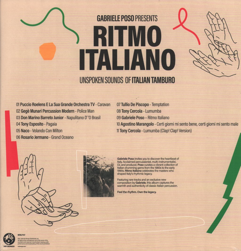 Various Artists - Gabriele Poso Presents: Ritmo Italiano 'Unspoken Sounds of Italian Tamburo' - Lp