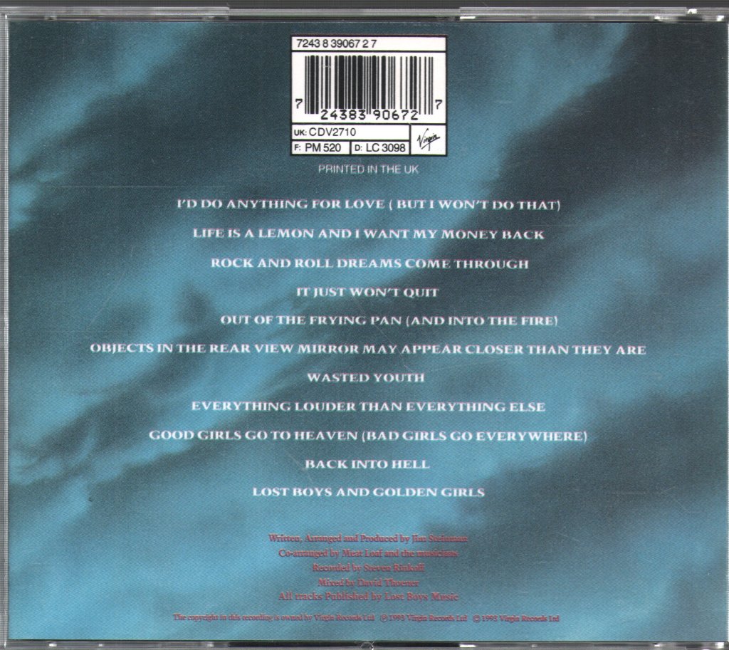 Meat Loaf - Bat Out Of Hell 2 - Cd