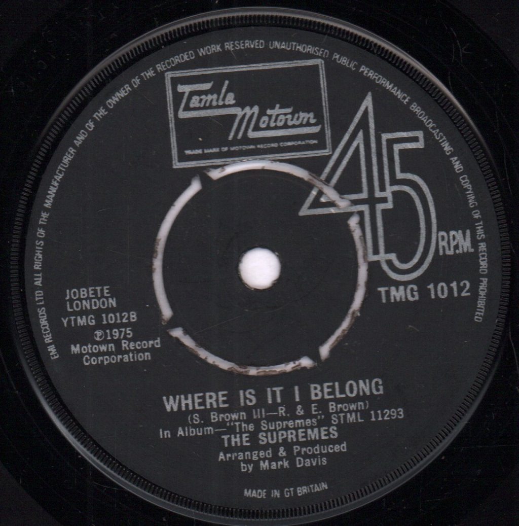 Supremes - Early Morning Love - 7 Inch