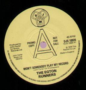 Egton Runners - Won't Somebody Play My Record - 7 Inch