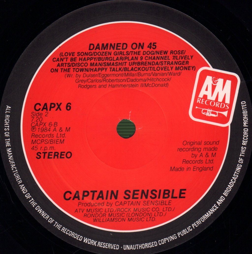 Captain Sensible - Glad It's All Over - 12 Inch