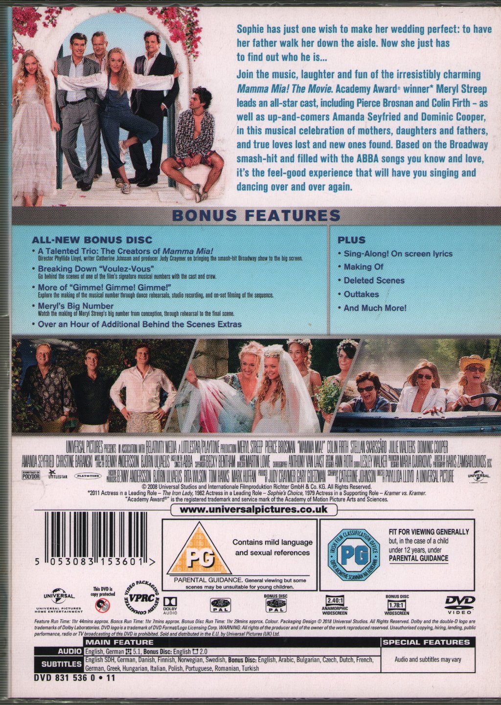 Mamma Mia - 10th Anniversary 2 Disc Special Edition - Double Dvd