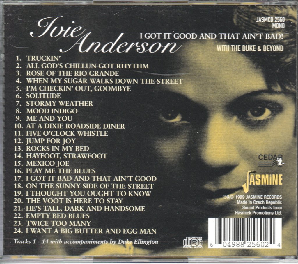 Ivie Anderson - I Got It Good And That Ain't Bad! - Cdr