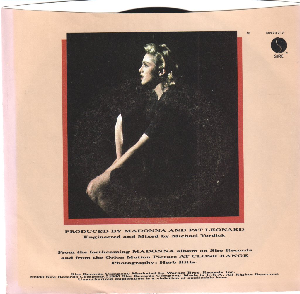 Madonna - Live To Tell - 7 Inch
