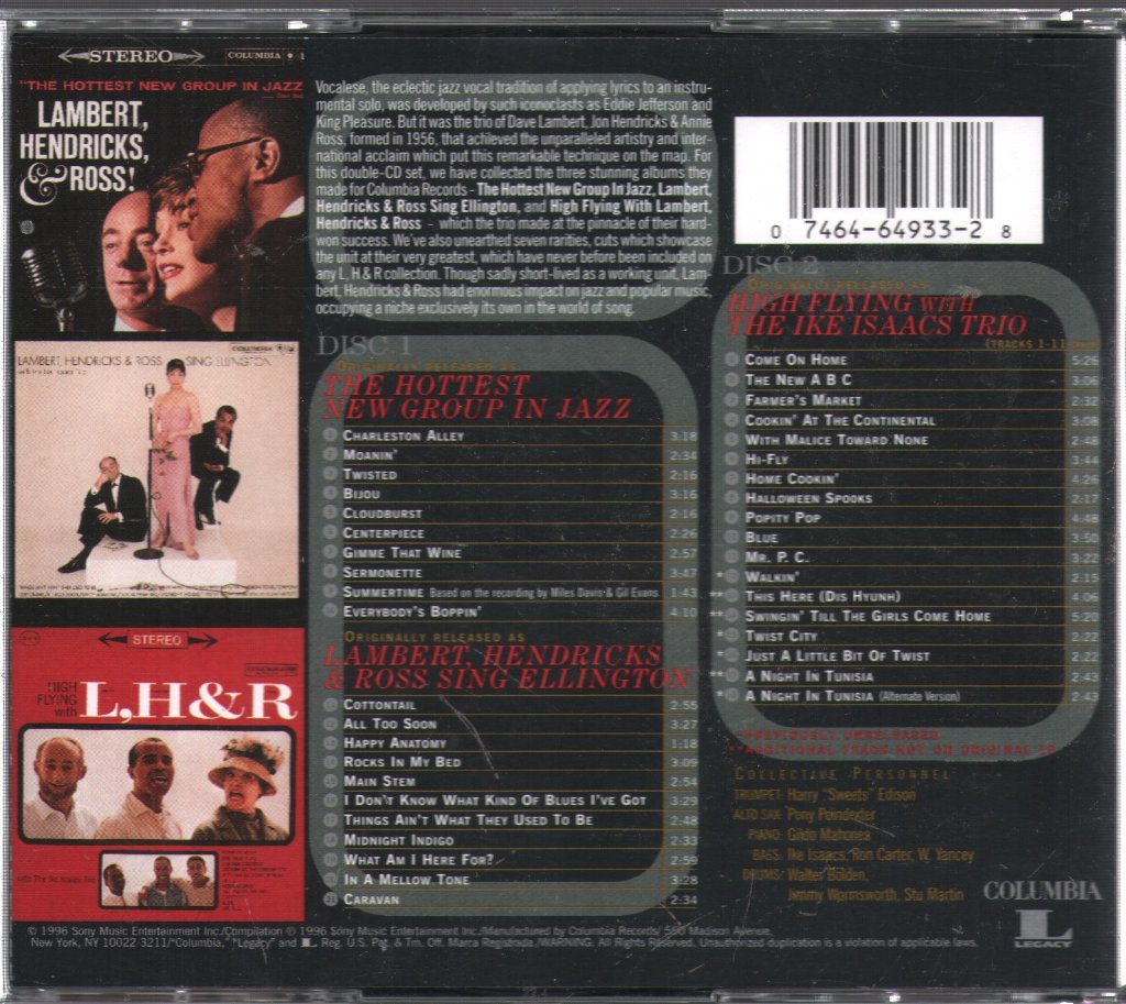 Lambert, Hendricks & Ross - Hottest New Group In Jazz - Double Cd