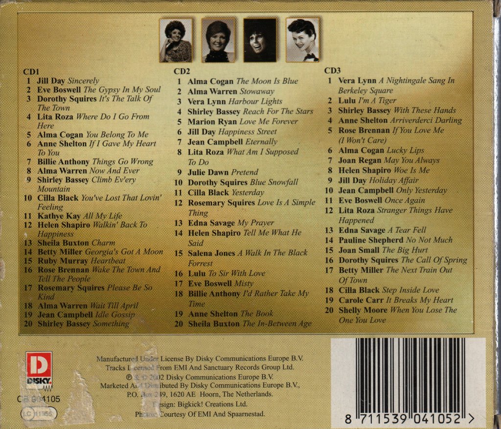 Various Artists - Best Of British Female Vocalists - Triple Cd