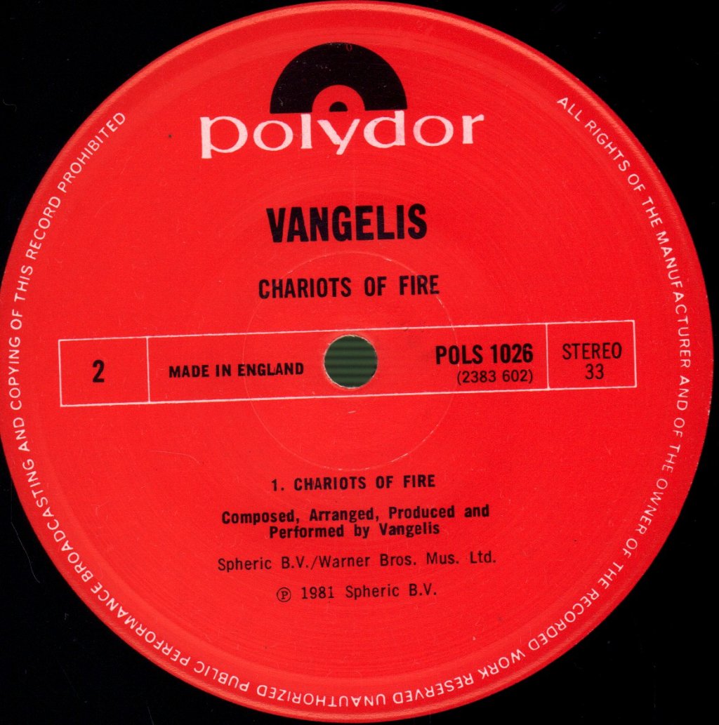 Vangelis - Chariots Of Fire (Original Soundtrack) - Lp