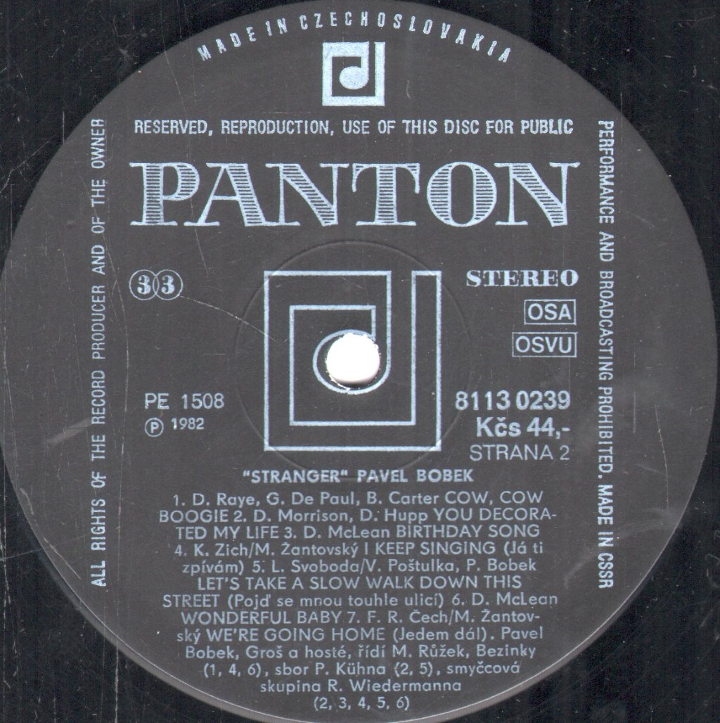 Pavel Bobek - Stranger - Lp