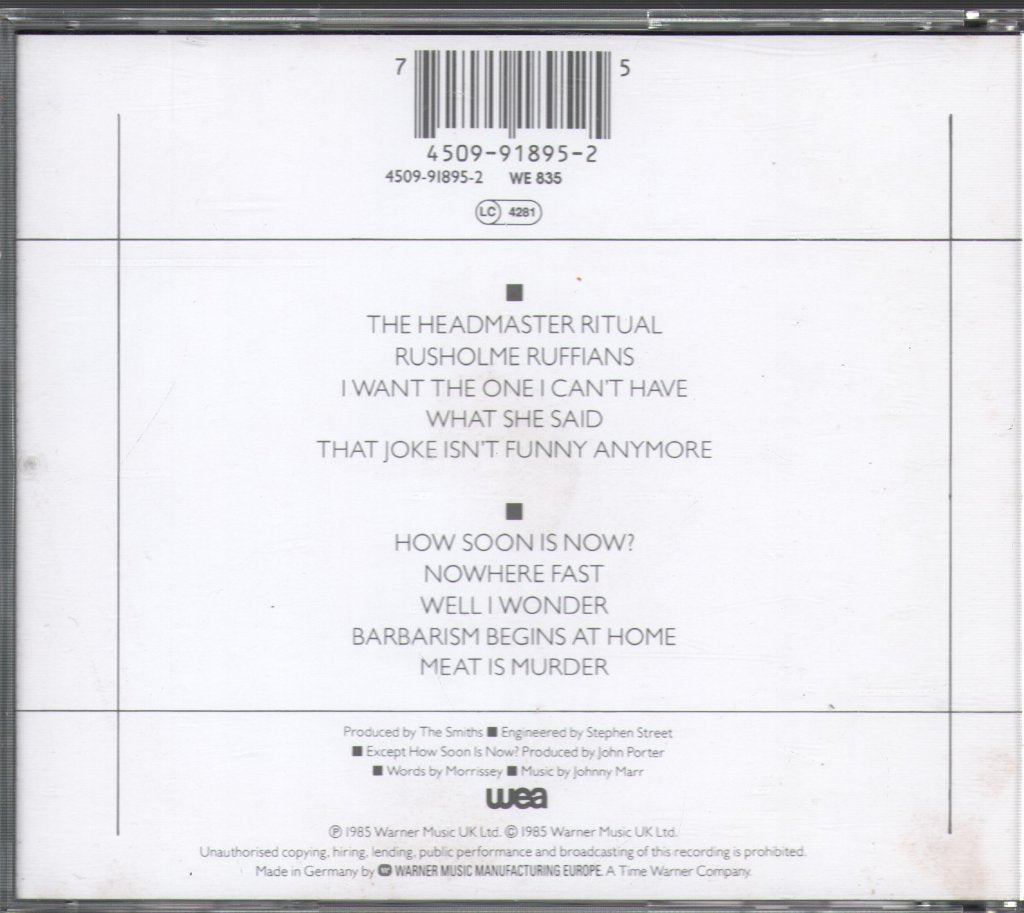 Smiths - Meat Is Murder - Cd