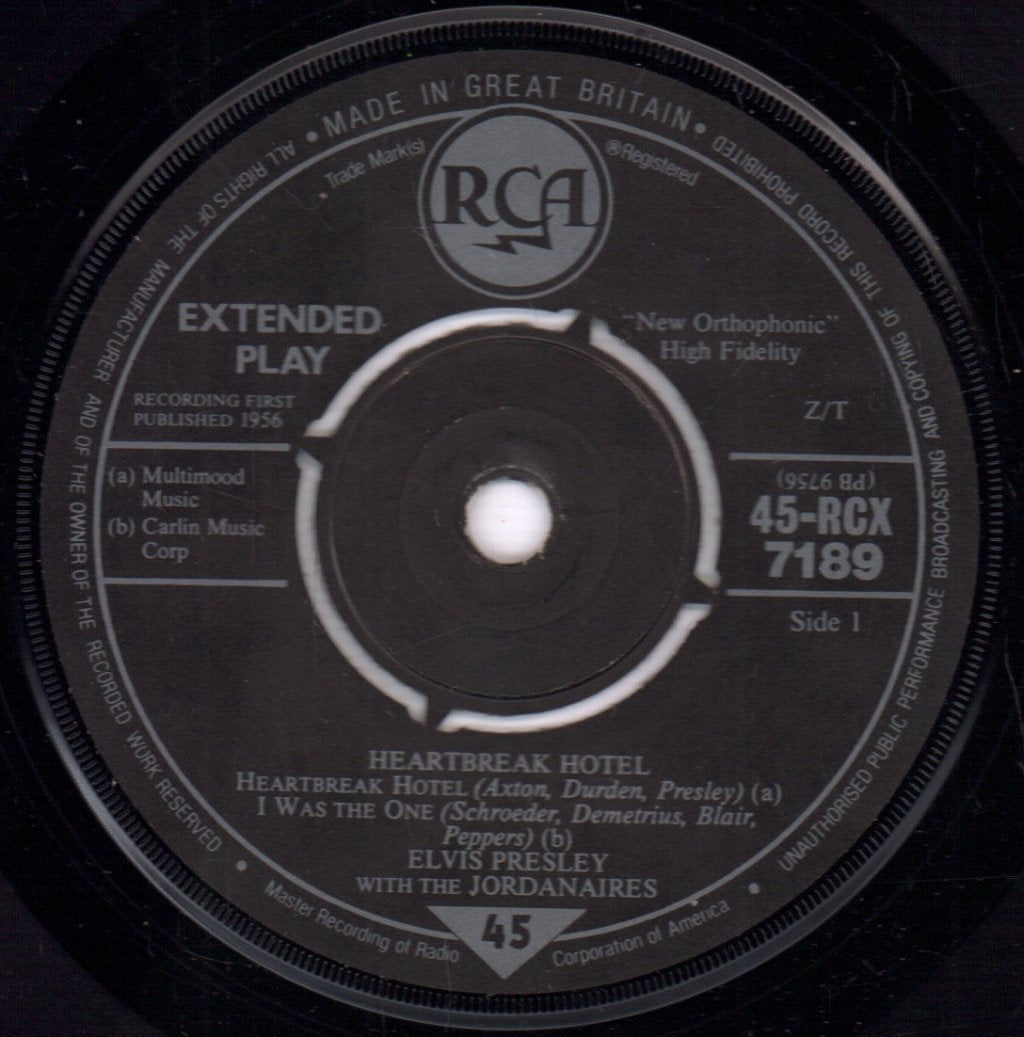 Elvis Presley - Heartbreak Hotel - 7 Inch
